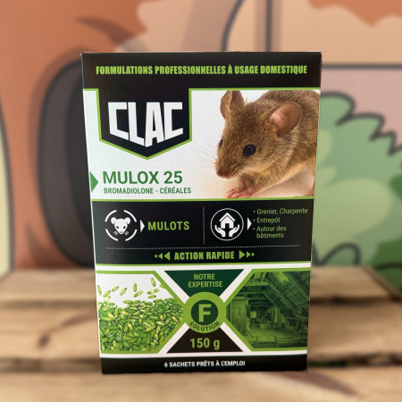 Mulox 25 raticide rats et mulots 150 g