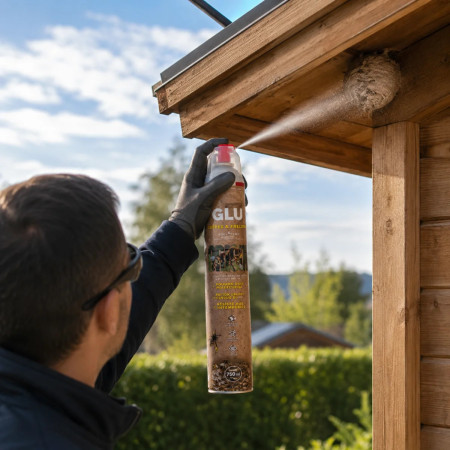 Aérosol Origine Glu guêpes et frelons 750 ml sans insecticide — traitement frelon asiatique, PAN by FF Services 3D Champagné