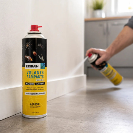Aérosol insecticide Digrain 500 ml volants et rampants