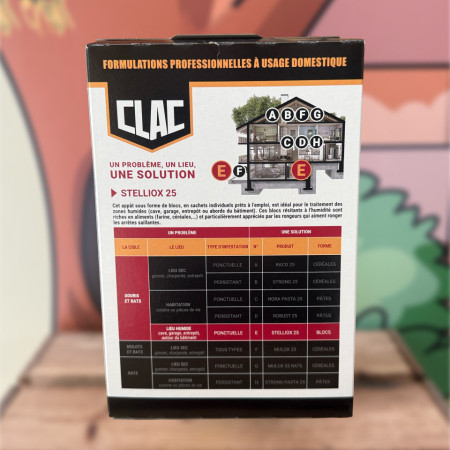 Clac Stelliox 25 Raticide Blocs Paraffinés — Rats & Souris Zones Humides 300 g