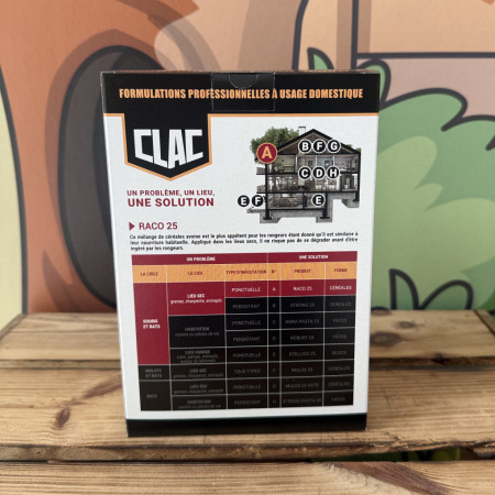 Clac Raco 25 Raticide Céréales Difénacoum — Rats & Souris 150 g