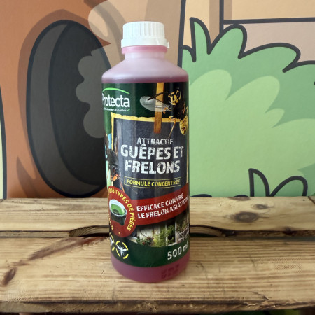 Liquide attractif Protecta guêpes et frelons à diluer — spécial frelon asiatique, sélectif abeilles