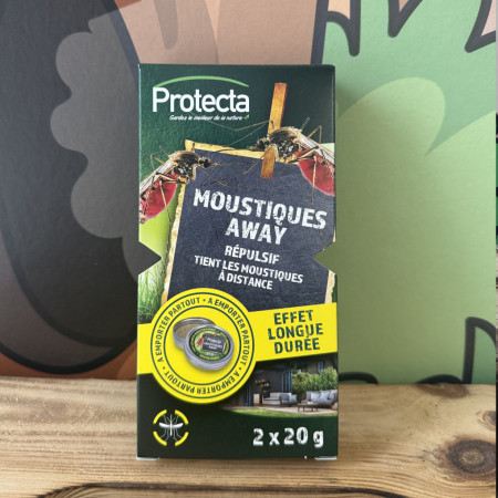Répulsif moustiques Protecta Moustiques Away 2x20g — baume naturel à l'huile de lavandin, effet longue durée